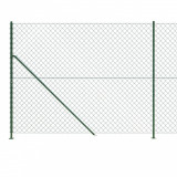 Gard plasa de sarma cu bordura, verde, 1,6x10 m GartenMobel Dekor, vidaXL