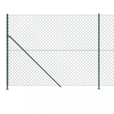 Gard plasa de sarma cu bordura, verde, 2,2x10 m GartenMobel Dekor foto