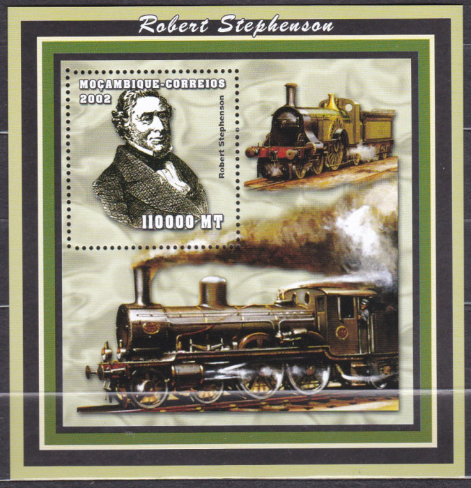 DB1 Transporturi Mozambic Locomotive cu Aburi Stephenson SS MNH