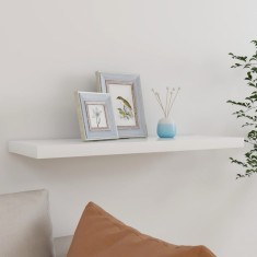 vidaXL Raft de perete suspendat, alb și stejar, 80x23,5x3,8 cm, MDF