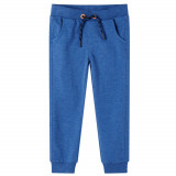 Pantaloni de trening pentru copii, albastru &icirc;nchis, 116, vidaXL