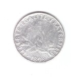 Moneda Franta 1 franc 1899, uzata, curata, Europa, Argint