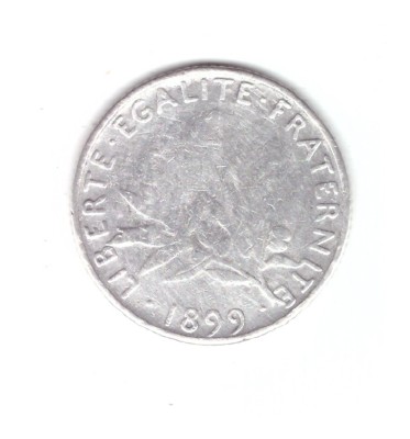 Moneda Franta 1 franc 1899, uzata, curata foto