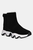 Sorel cizme de zăpadă din piele &icirc;ntoarsă KINETIC IMPACT SHORT BOOT culoarea negru, 2111921010