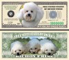!!! SUA = FANTASY NOTE = BICHON FRISE - 2011 - UNC / SERIA CAINI , WOOF