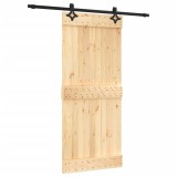Cumpara ieftin Usa glisanta cu set feronerie, 90x210 cm, lemn masiv de pin