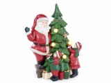 Cumpara ieftin Figurina Craciun polirasina multicolora cu led cm 15 x 10,5 x 19,5 H