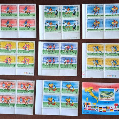 TIMBRE ROMANIA MNH LP1237+1238/1990 -ITALIA 90- Turneul final-Bl.4 +Col. nedant