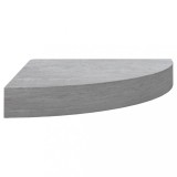 Cumpara ieftin Raft de colt de perete, gri beton, 25x25x3,8 cm, MDF