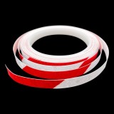 Banda Autoadeziva Reflectorizanta Rosu si Alb pentru Tuning Masina, Motocicleta, pentru Decorare Bicicleta si Trotineta, pentru Semnalizare si Vizibil