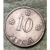 MNDSTR053 Finlanda (curatata) 10 Pennia 1928