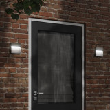 VidaXL Lampă exterioară de perete cu LED, negru, aluminiu turnat