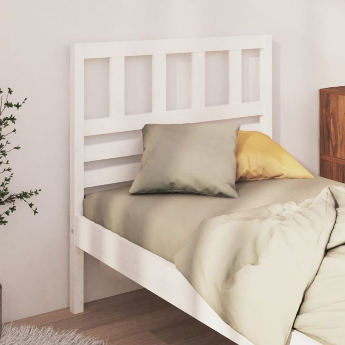 Gossi tablie de pat, alb, 81x4x100 cm, lemn masiv de pin