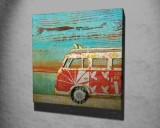 Tablou decorativ, Vega, Canvas 100 procente, lemn 100 procente, 45 x 45 cm, 265VGA1076, Multicolor