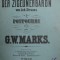 DER ZIGEUNERBARON von JOHANN STRAUSS , POTPOURRI , PARTILE I - II , SFARSITUL SECOLULUI XIX , COTOR LIPIT CU BANDA ADEZIVA