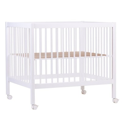 Tarc Childhome 97 cu roti 75x95 cm MDF Alb foto