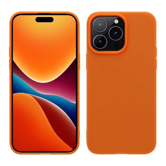 Husa Kwmobile pentru Apple iPhone 14 Pro Max, Silicon, Portocaliu, 59078.69