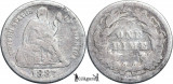 1887, 1 dime ( Seated Liberty Dime ) - Statele Unite ale Americii Ag. (.900)