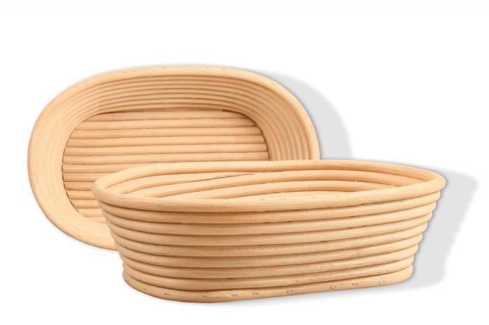 Cos oval pentru dospire aluat, 24 x 16 cm, ratan, 500 g