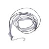 Baza colier organza cu snur cerat Crisalida, 43 cm, Gri