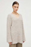 By Malene Birger pulover de lana femei, culoarea bej, călduros