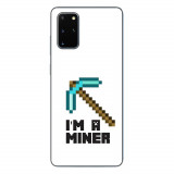 Husa compatibila cu Samsung Galaxy S20+ Plus Silicon Gel Tpu Model Minecraft Miner