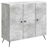vidaXL Bufet Gri Beton 89 x 34,5 x 80 cm Lemn prelucrat 895568