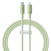 Cablu Type-C to Lightning, Fast Charging, 20W, 480Mbps, 2m - Baseus Habitat Series (P10360201631-01) - Natural Green