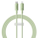 Cablu Type-C to Lightning, Fast Charging, 20W, 480Mbps, 2m - Baseus Habitat Series (P10360201631-01) - Natural Green
