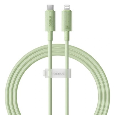 Cablu Type-C to Lightning, Fast Charging, 20W, 480Mbps, 2m - Baseus Habitat Series (P10360201631-01) - Natural Green foto