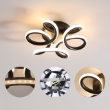 Lustra LED VERTEX Helix 65W, lumina rece/calda/neutra, negru mat