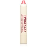 puroBIO Cosmetics Twist&amp;Go ruj nutritiv in creion culoare Universal Pink 2.9 g