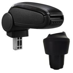 Cotiera pentru Seat Mii (10.2011-) negru piele ecologica cu cusatura alba () foto