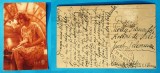 Carte Postala circulata corespondenta anul 1927 - Portret de femeie - superba