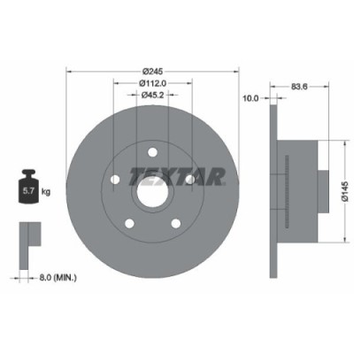 Textar Disc frana PRO foto
