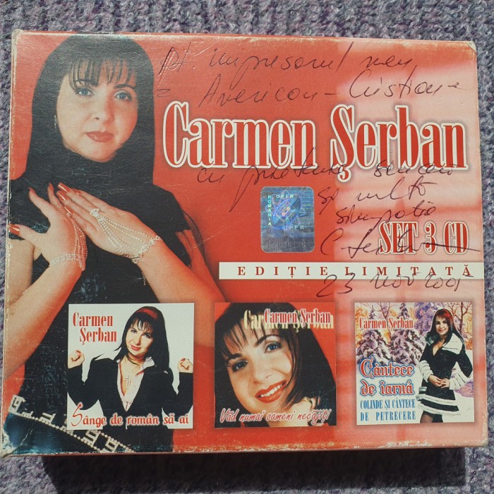 Editie Limitata Set 3 CD-uri Carmen Șerban / 2003 - cu autograf