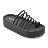 Papuci GRYXX negri, 5305, din piele ecologica