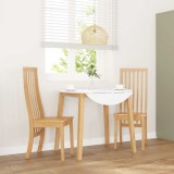 Gossi scaune de sufragerie 2 buc cauciuc din lemn masiv