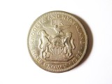 Rară! Rhodesia și Nyasaland:Half Crown 1955 la cel mai mic pret,regina Elizabeth II primul portret
