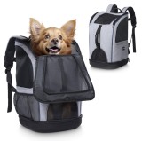 Rucsac transport animale Navaris, 30x30x46 cm, 2 in 1 rucsac si geanta, cu buzunare, 61850.22
