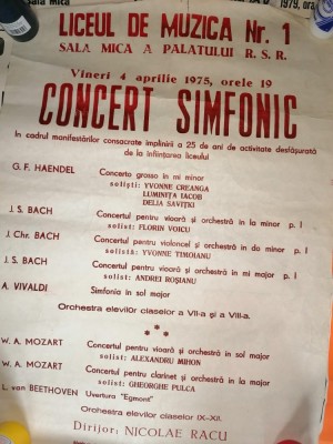 AFIS CONCERT SIMFONIC -1975 - SALA PALATULUI foto