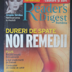 Revista READER'S DIGEST ROMANIA, NR. 25, Noiembrie 2007, Angela Similea, 144 pag