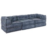 VidaXL Pernă 3 pcs albastru 70 x 70 x 54 cm Poliester