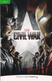 Level 3: Marvel&#039;s Captain America: Civil War, With MP3 Audio CD - Paperback brosat - Pearson