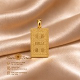 Pandantiv Biblia Aurie , placat cu aur 18K Brazilia