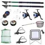 Set 2 lansete eastshark 3.6m, cantar , 2 mulinete, 2 forfati, 2 gute si accesorii