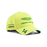 Aston Martin șapcă de baseball Fernando Alonso #14 yellow official Teamline Replica F1 Team 2026 - Universală