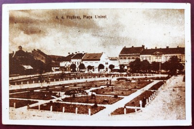 Fagaras - Piata Unirei - 1945 - printata, circulata la Piatra Neamt, stampila Ministerul Informatiilor, Editura Albania foto