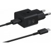 Incarcator Retea Cu Cablu USB-C Samsung, 25W, 3A, 1 x USB-C, Negru EP-T2510XBEGEU