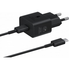 Incarcator Retea Cu Cablu USB-C Samsung, 25W, 3A, 1 x USB-C, Negru EP-T2510XBEGEU